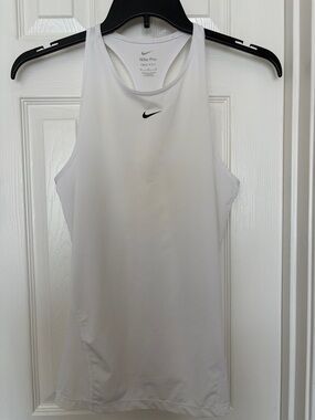 Nike White Racerback Dri-FIT Tank Top
